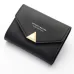 Women Wallet Short Leather Ladies Metal Designer Wallets for Women Mini Candy Color Clutch Brand Female Purse Coin Card Holder