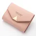 Women Wallet Short Leather Ladies Metal Designer Wallets for Women Mini Candy Color Clutch Brand Female Purse Coin Card Holder
