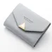 Women Wallet Short Leather Ladies Metal Designer Wallets for Women Mini Candy Color Clutch Brand Female Purse Coin Card Holder