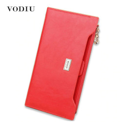 2018 Luxury Genuine Leather Women Long Slim Wallet Zipper Female Purse Brand Clutch Phone Coin Photo Credit Card Holder Wristlet