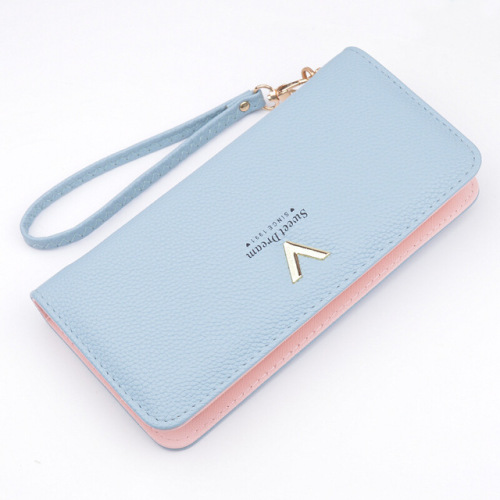 Brand Designer Leather Wallets Women Purses Zipper Long Coin Purses Money Bags Card Holders Clutch Wristlet Phone Wallets Female