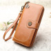 Fashion Women Yellow Clutch 2018 Leather Wallet Woman Zipper Long Wallets Female Purse Wristlet Red Money Bag Coin Card Holder