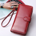 Hot Selling Many Departments Women Wallet High Quality Wristlet Clutch Wallet Female Card Holder Leather Ladies Long Purses