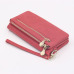 Hot Selling Women's Purse Long Design PU Leather Women's Long Wallet Female High Capacity Double Zippers Clutch Purse Wristlet