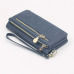 Hot Selling Women's Purse Long Design PU Leather Women's Long Wallet Female High Capacity Double Zippers Clutch Purse Wristlet