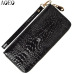 Ladies leather wallets 3D crocodile alligator women purse clutch Long Female Wristlet coin purse Phone Pocket Handy Girls Wallet