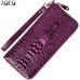 Ladies leather wallets 3D crocodile alligator women purse clutch Long Female Wristlet coin purse Phone Pocket Handy Girls Wallet