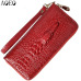 Ladies leather wallets 3D crocodile alligator women purse clutch Long Female Wristlet coin purse Phone Pocket Handy Girls Wallet