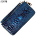 Ladies leather wallets 3D crocodile alligator women purse clutch Long Female Wristlet coin purse Phone Pocket Handy Girls Wallet