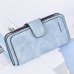 Maison Fabre Fashion Women Wallets Long Dull Polish PU Leather Wallet Female Double Zipper Clutch Coin Purse Ladies Wristlet 313