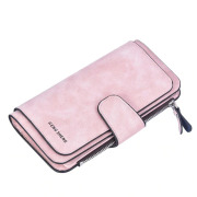 Maison Fabre Fashion Women Wallets Long Dull Polish PU Leather Wallet Female Double Zipper Clutch Coin Purse Ladies Wristlet 313