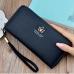 New Korean Women's Fashion Trend PU Wristlet Wallet Fashion Leisure Hand Wallet With Card Holder Long Wristlet Wallet