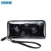 VICKAWEB Wristlet Wallet Female Animal Prints Women Wallets Genuine Leather Purses Ladies Fashion Zipper Purse Standard Wallets