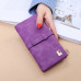 Woman wallet Long Fashion Luxury Brand  frosted Leather purse Female Coin Purse Wallet Women Card Holder Wristlet Money Bag