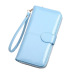 Women Wallet Female Purse Women Leather Wallet Long Trifold Coin Purse Card Holder Money Clutch Wristlet Multifunction Zipper