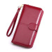 Women Wallet Female Purse Women Leather Wallet Long Trifold Coin Purse Card Holder Money Clutch Wristlet Multifunction Zipper