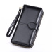 Women Wallet Female Purse Women Leather Wallet Long Trifold Coin Purse Card Holder Money Clutch Wristlet Multifunction Zipper