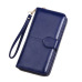 Women Wallet Female Purse Women Leather Wallet Long Trifold Coin Purse Card Holder Money Clutch Wristlet Multifunction Zipper