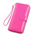 Women Wallet Female Purse Women Leather Wallet Long Trifold Coin Purse Card Holder Money Clutch Wristlet Multifunction Zipper