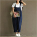 2018 New Womens Casual Loose Linen Pants Cotton Jumpsuit Strap Harem Trousers Overalls Overalls Loose Harem Pants Trousers