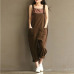 2018 New Womens Casual Loose Linen Pants Cotton Jumpsuit Strap Harem Trousers Overalls Overalls Loose Harem Pants Trousers