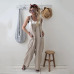 2018 New Womens Casual Loose Linen Pants Cotton Jumpsuit Strap Harem Trousers Overalls Overalls Loose Harem Pants Trousers