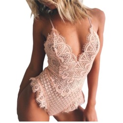 2018 Sexy Lace Bodysuit Women Bodycon Jumpsuit Summer Cut Out Rompers Club Womens Jumpsuit Body Top Overalls Feminino Playsuit