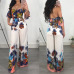 2018 Sexy Women Jumpsuit Off Shoulder Clubwear Playsuit Casual Short Sleeve Sexy Ladies Party Jumpsuit Flower Romper