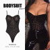 2018 Spring Women Black Bodysuit Sexy Club Summer Party Sleveeless Bodycon Spaghetti Leopard Mesh Strap Bodysuit Women Female