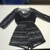 2018 Summer Women Plus Size Rompers Short V-Neck Jumpsuit Hollow Out Lace Up Half Sleeve Vintage High Waist Rompers