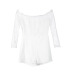 2018 summer New white Lace Jumpsuit Bodysuits Women Sexy Ladies Elegant playsuit Off Shoulder Overalls Long Sleeve Femme Romper