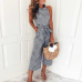 2018 summer womens jumpsuit romper Sleeveless Striped Jumpsuit Casual Clubwear Wide Leg Pants  Romper womens jumpsuit C30814