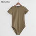 2019 Bodysuit Women Summer Jumpsuits Playsuits Cotton O-neck Bodysuits Rompers Coveralls Body for Women Solid Combishort