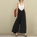 2019 New ZANZEA Women Overalls Rompers Plus Size S-5XL Sleeveless Dungarees Long Trousers Wide Leg Pants Cotton Linen Jumpsuits