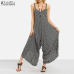 2019 ZANZEA Rompers Womens Jumpsuit Sexy Strapless Casual Loose Striped Playsuits Backless Summer Overalls Oversized S-5XL