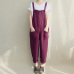 2019 ZANZEA Summer Women Strappy Pockets Casual Solid Dungarees Cotton Linen Long Jumpsuits Loose Bib Overalls Rompers Plus Size