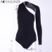 AOSSILIND Sexy One Shoulder Backless Skinny Bodysuits Women Autumn Long Sleeve Hollow Out Rompers Ladies Stretchy Bodysuit