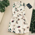 Amolapha Women Vintage Flora Printed Turn Down Collar Playsuits Buckle Sashes Waist Short Jumpsuit