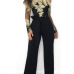 Appliques Lace Patchwork Jumpsuit Women Sexy Off Shoulder Slash Neck Long Sleeve Women Jumpsuit Elegant Slim Wide Leg Jumpsuit