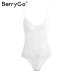 BerryGo Sexy backless lace bodysuit Black skinny fringe bodysuit one-piece jumpsuit romper women Summer party playsuit coveralls