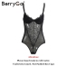 BerryGo Sexy backless lace bodysuit Black skinny fringe bodysuit one-piece jumpsuit romper women Summer party playsuit coveralls