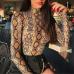 Bodysuits Body Women Fashion Spring And Autumn Long-sleeved Jumpsuit Sexy Snake Print Slim Ladies Bottoming Shirt Bodysuit Women