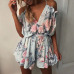 Bohemian Style Playsuit Floral Print Sexy Rompers Short Overalls Top Macacao Feminino Women Clothes Casual Summer Beach Jumpsuit