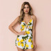 Bohemian Style Playsuit Floral Print Sexy Rompers Short Overalls Top Macacao Feminino Women Clothes Casual Summer Beach Jumpsuit