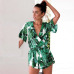 Bohemian Style Playsuit Floral Print Sexy Rompers Short Overalls Top Macacao Feminino Women Clothes Casual Summer Beach Jumpsuit