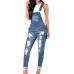 CALOFE 2019 New Spring Women Overalls Cool Denim Jumpsuit Ripped Holes Casual Jeans Sleeveless Jumpsuits Hollow Out Rompers 2XL