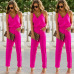 CHAMSGEND jumpsuit 2018 New Fashion Women's Strappy V Neck Pocket Playsuit Bodycon Party Clubwear Jumpsuit June29