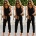 CHAMSGEND jumpsuit 2018 New Fashion Women's Strappy V Neck Pocket Playsuit Bodycon Party Clubwear Jumpsuit June29