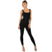 COLROVIE Black Bodycon Jumpsuit Women Sleeveless Brief Slim Basic Tank Jumpsuits Fashion Scoop Neck Skinny Sexy Jumpsuit