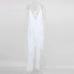 COSYGAL  Fringes Rompers Womens Jumpsuit Tassels Sexy Solid Playsuit White Chic Outfits Fashion Runway Jumpsuits For Women 2018